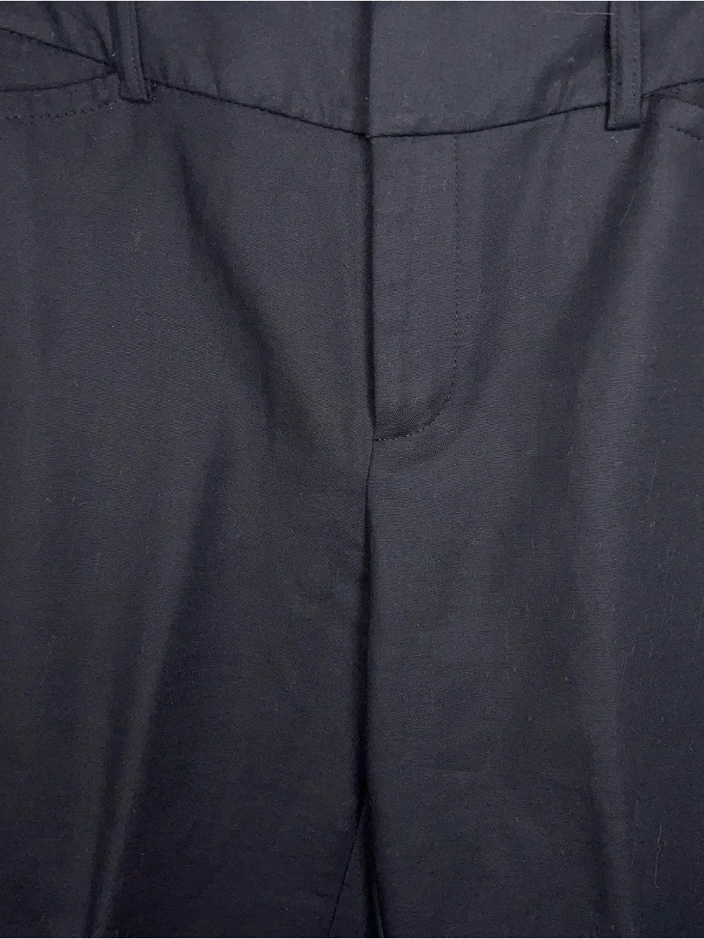 New Size 8 Merona Black Mid Waist Curvy Hip Pants Cotton Stretch Blend